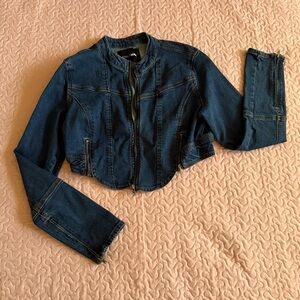 Fashion Nova Cropped Jean Jacket